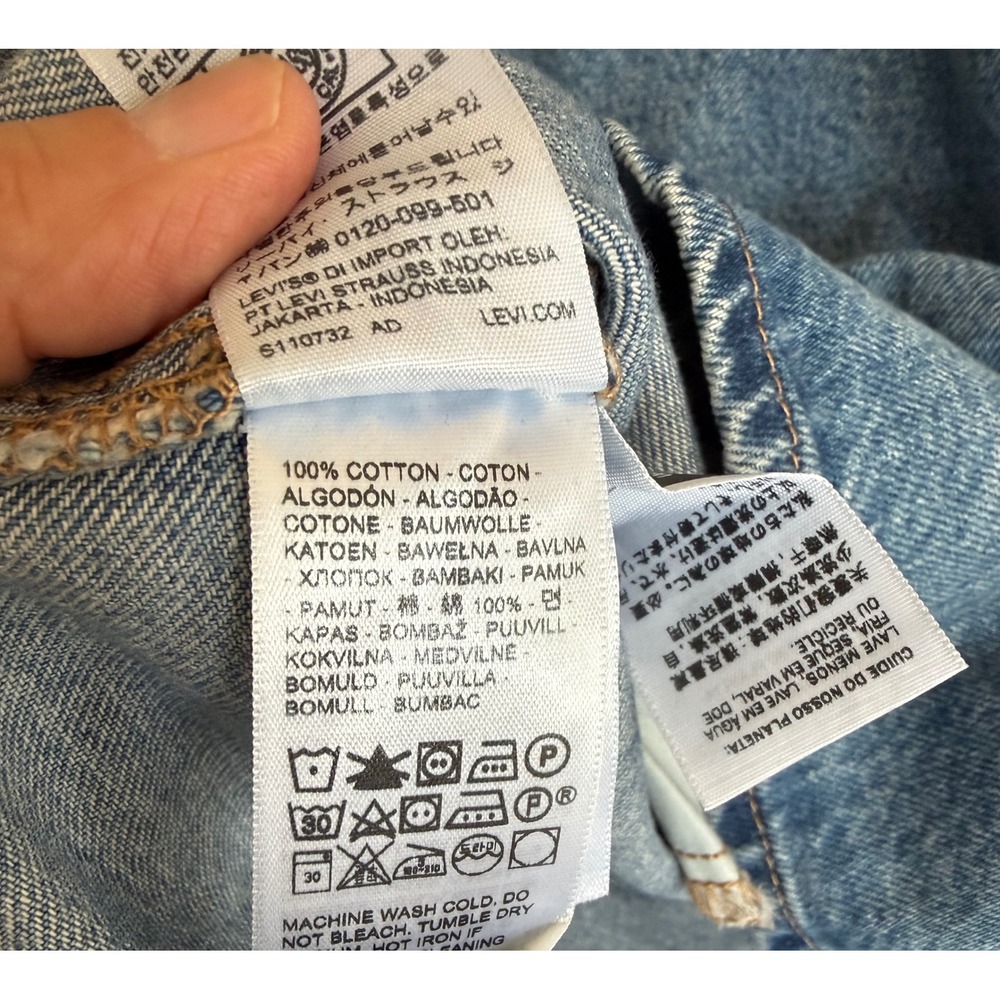 Levi's Women 90s Shift Sleeveless Mini Dress Size XS Blue Denim 90s retro - Picture 4 of 6